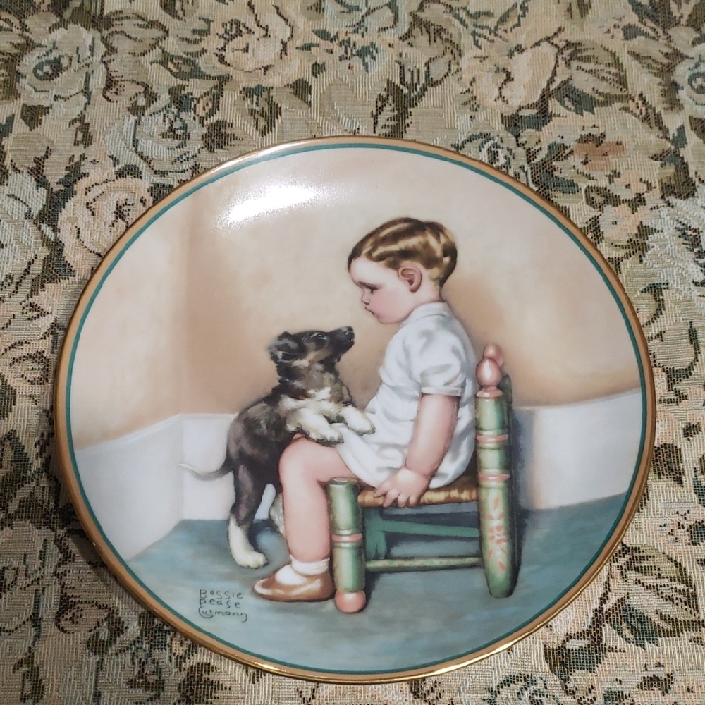 BESSIE PEASE GUTMANN COLLECTOR PLATE-"SYMPATHY" 1986
